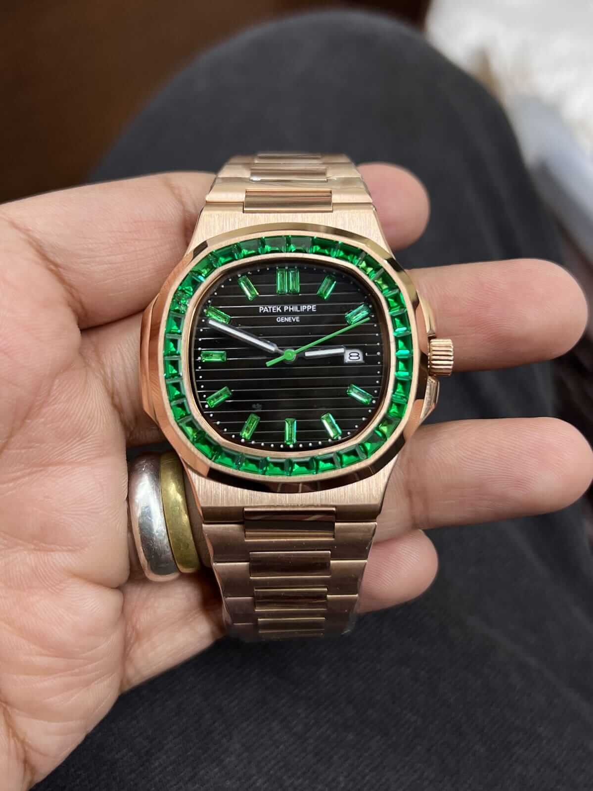 Patek Philippe Nautilus Green Emerald Super High Quality Swiss Automatic  Watch First Copy Price in India